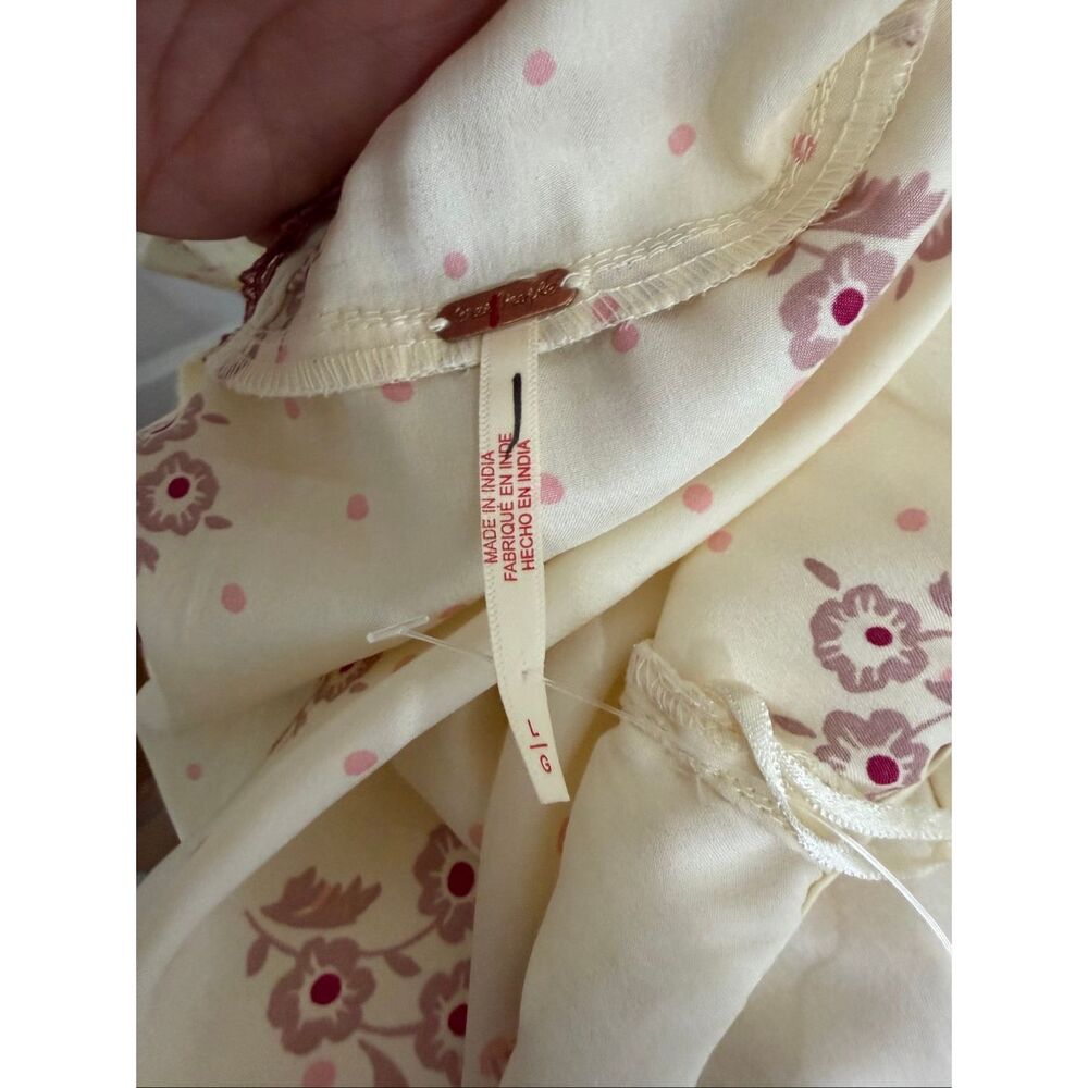 Free People Haven Embroidered Lace Trim Satin Midi Dress - Picture 11 of 11